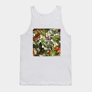 Vegetable nature pattern on white Tank Top